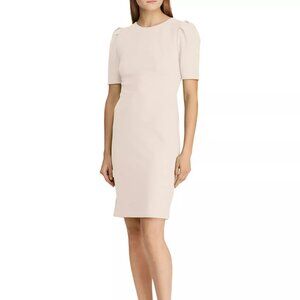Lauren Ralph Lauren Belle Rose Blush Crepe Sheath Dress Sz 2 NWT Wedding Guest
